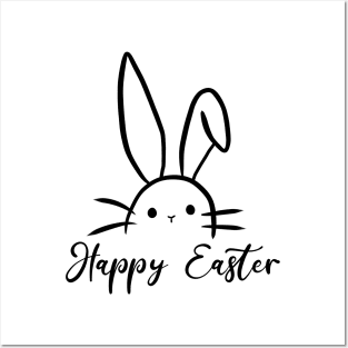 Happy easter cute simple illustration Posters and Art